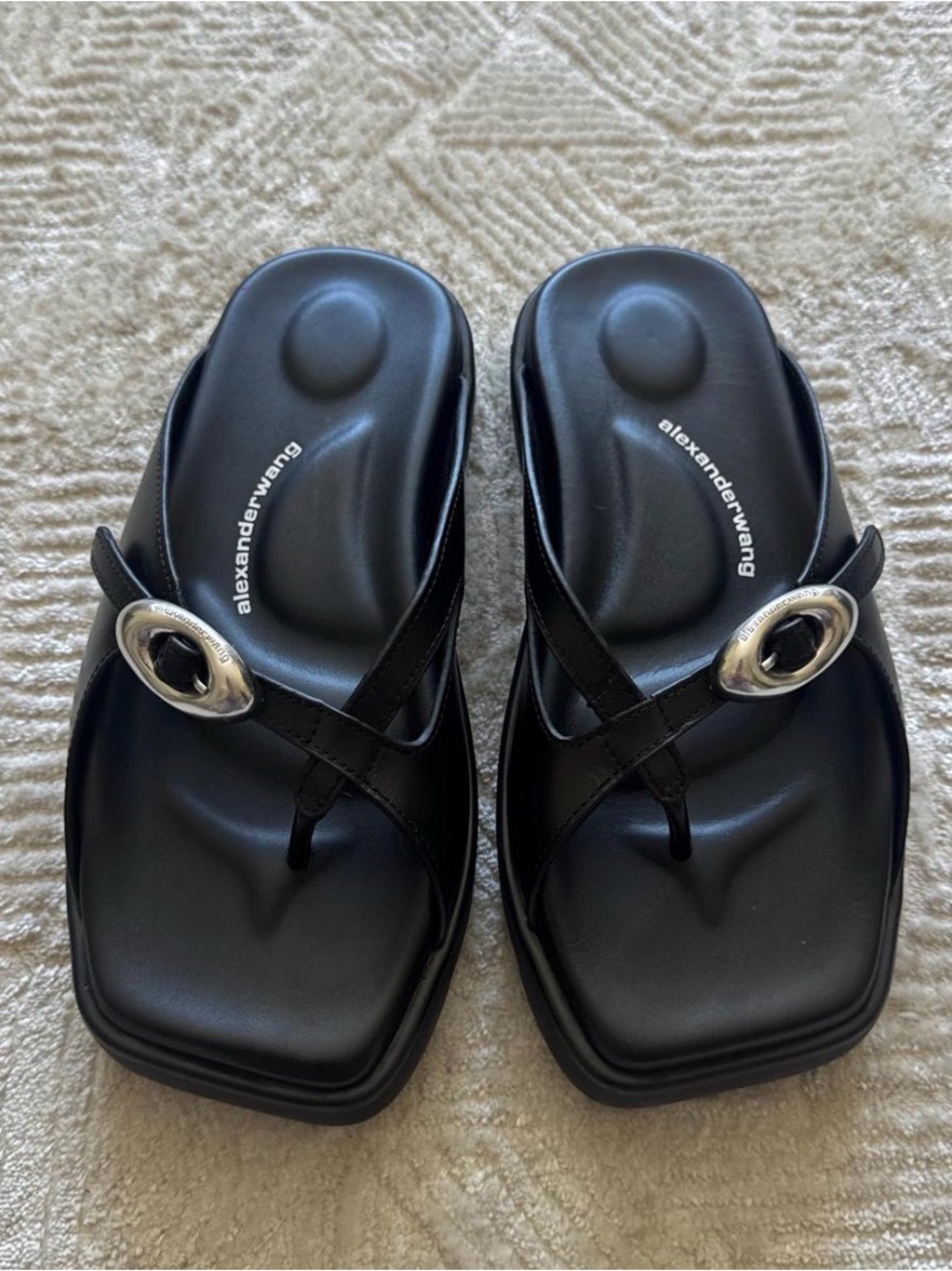 Alexander Wang sandals black leather.